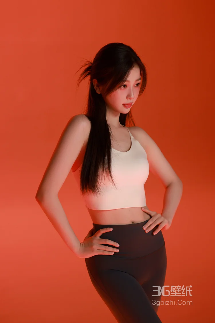 虞书欣紧身背心加瑜伽裤穿搭显紧致身材超高清写真，粉扑扑的画面太美啦1