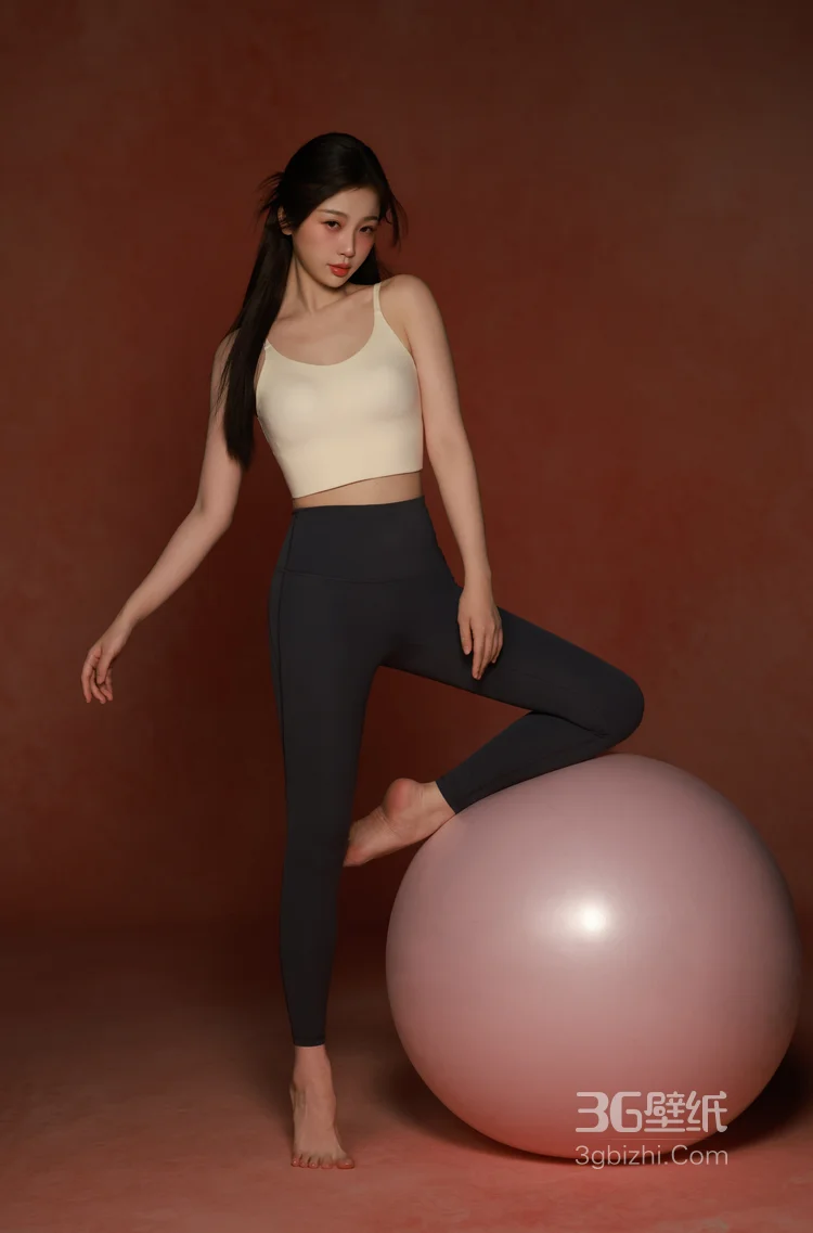 虞书欣紧身背心加瑜伽裤穿搭显紧致身材超高清写真，粉扑扑的画面太美啦17