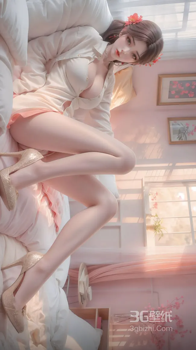 美腿高跟鞋动漫人物手机壁纸1