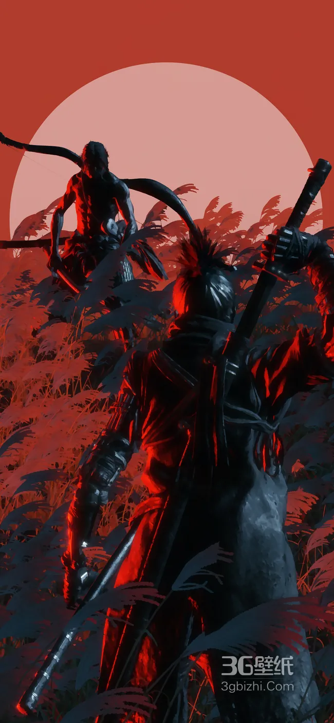 3A日系游戏《只狼》创意封面手机壁纸1