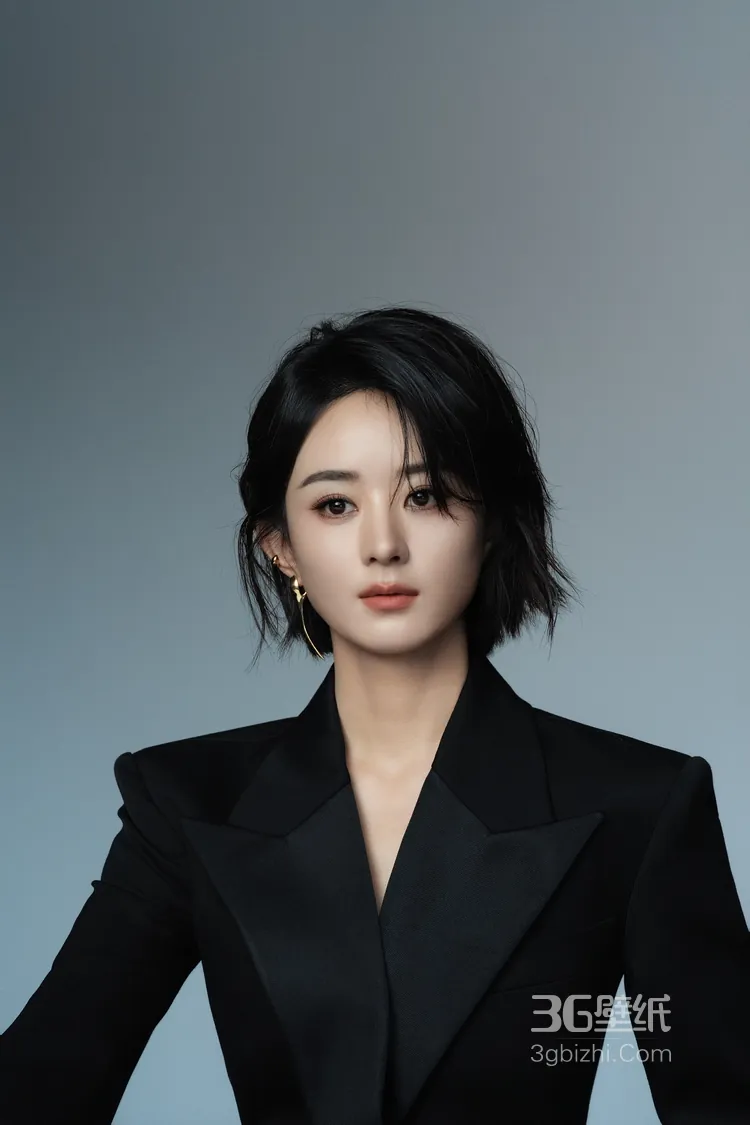 赵丽颖短发造型，化身酷飒御姐，超好看广告写真大片6