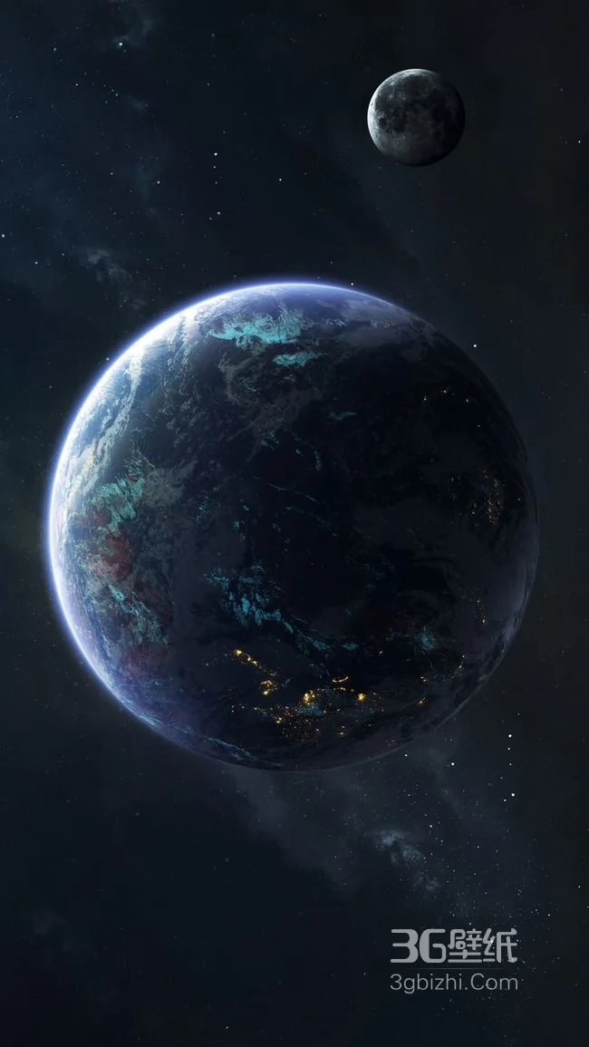 《宇宙星球与卫星高清壁纸 星际太空地球月亮 4K 壁纸下载》1