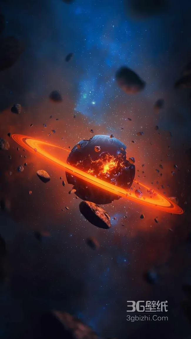 《超燃星际灾难科幻风壁纸：星球爆炸与陨石纷飞4K高清下载》 1