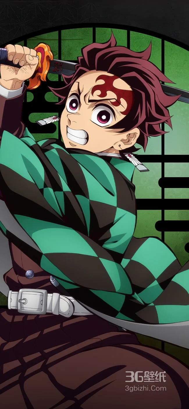 《鬼灭之刃》炭治郎 斑纹觉醒战斗壁纸1