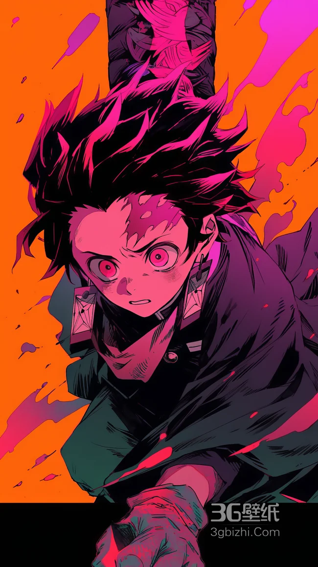 鬼灭之刃炭治郎火之呼吸动漫手机壁纸1