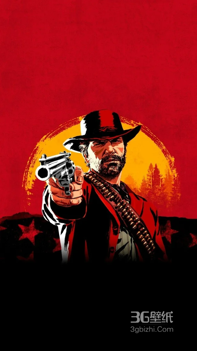 西部复古牛仔“荒野大镖客人物亚瑟摩根”持枪游戏壁纸1