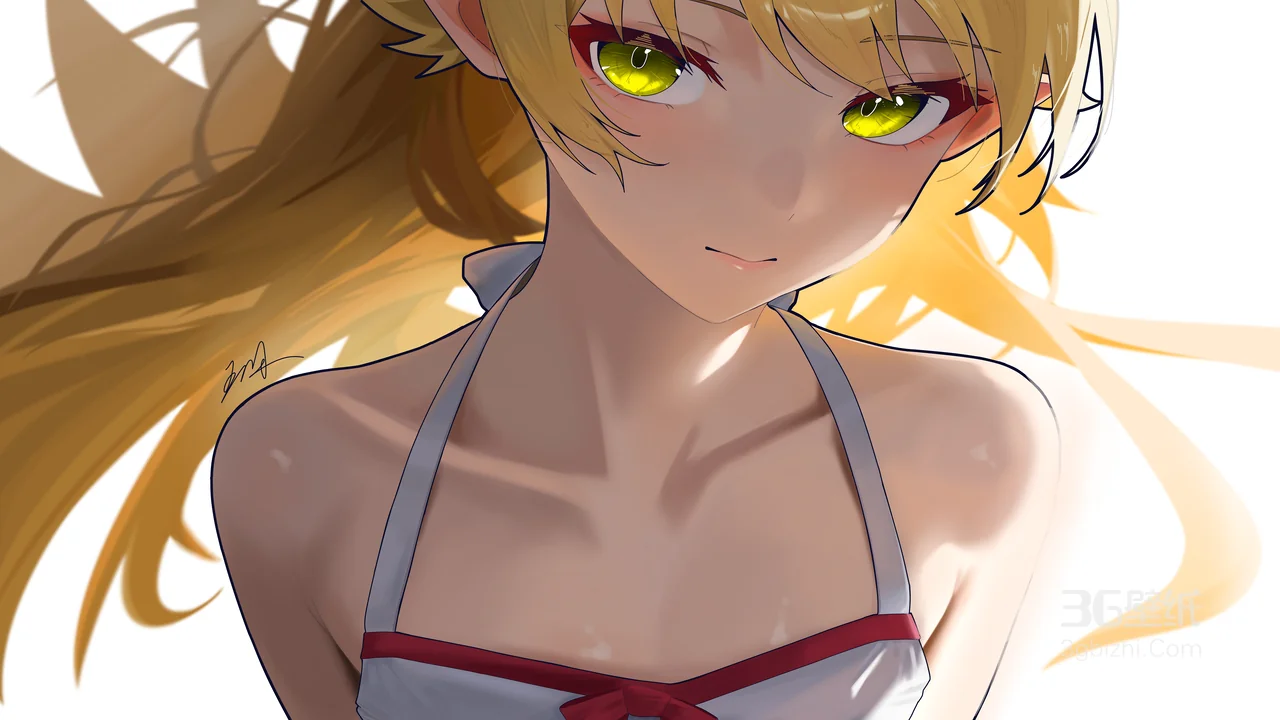 二次元金发马尾少女日系动漫壁纸1