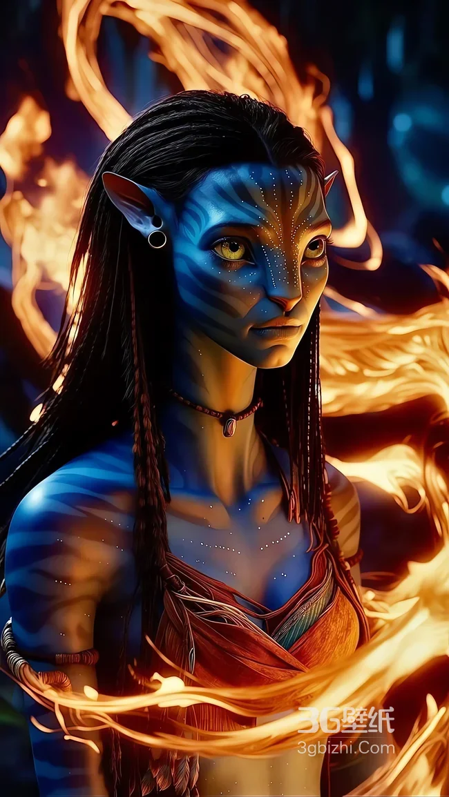 阿凡达潘多拉纳美人妮特丽火焰造型超清手机壁纸1