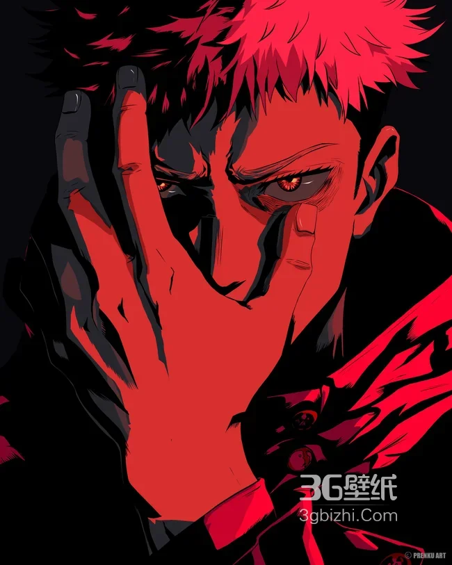 咒术回战 两面宿傩 红发暗系插画1