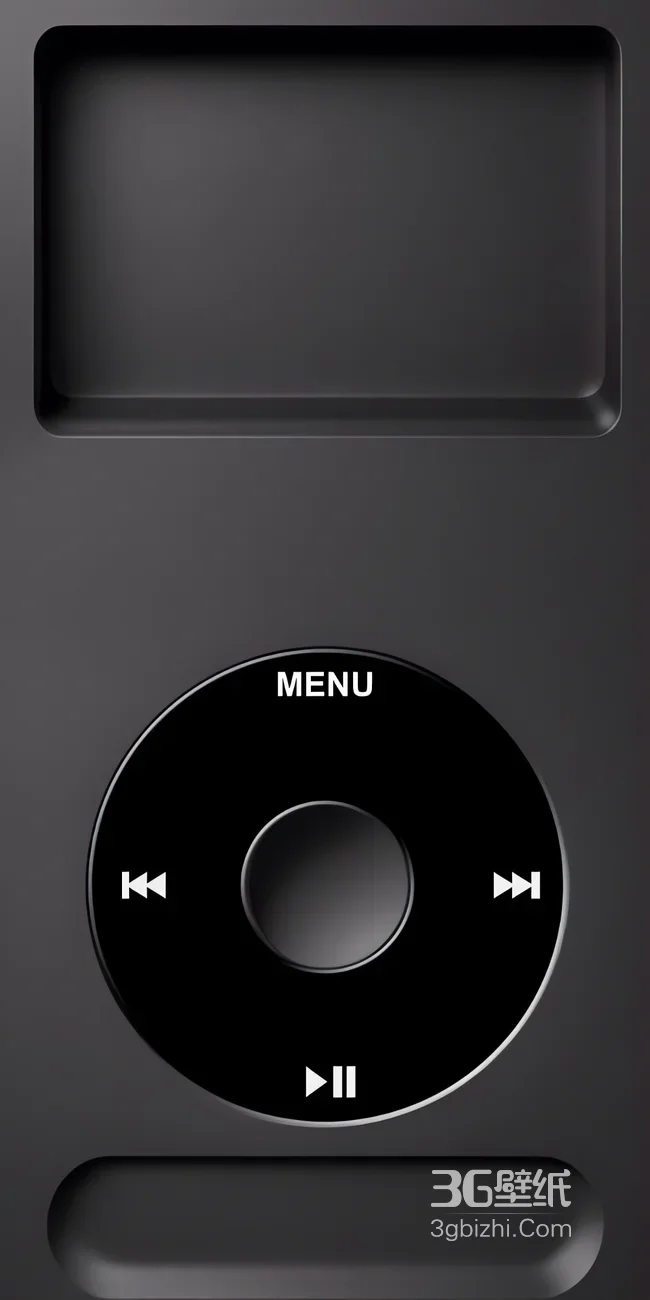 经典苹果iPod播放器黑色控制面板特写1