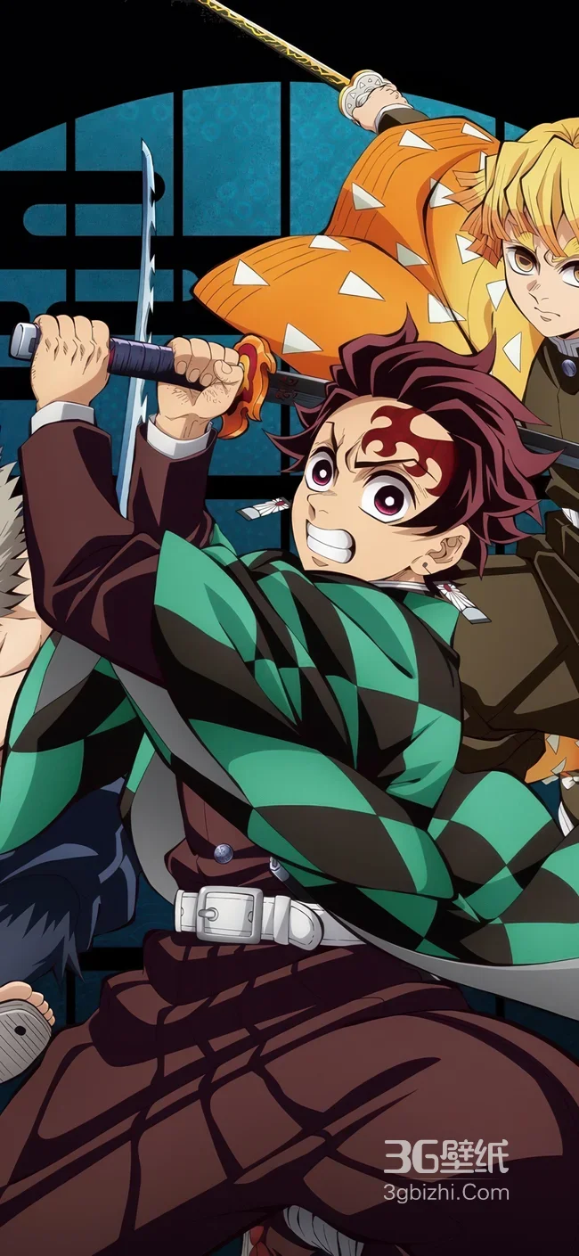 鬼灭之刃炭治郎战斗姿态动漫插画1