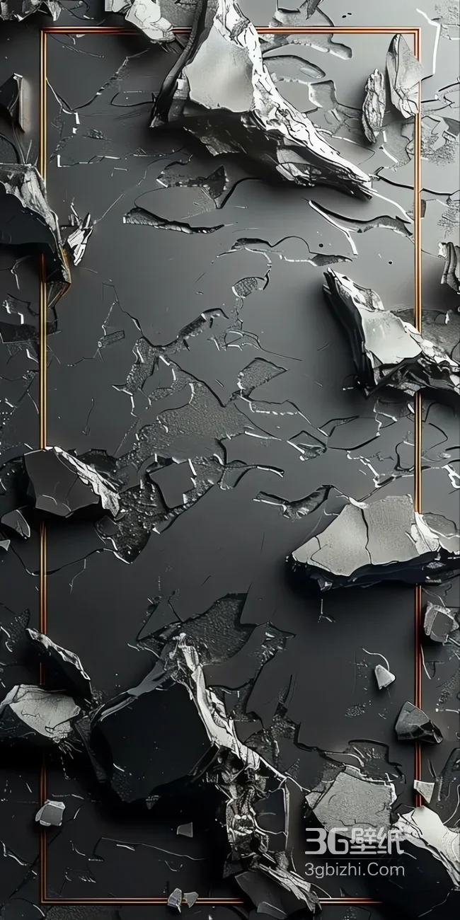 暗黑碎裂金属科技风质感背景1