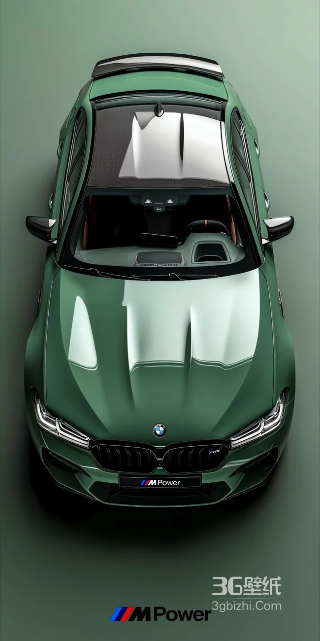 宝马M Power绿色轿跑高清俯视图1