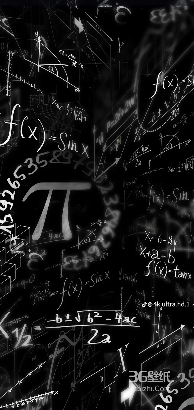 数学公式与几何符号交织的学术风壁纸1