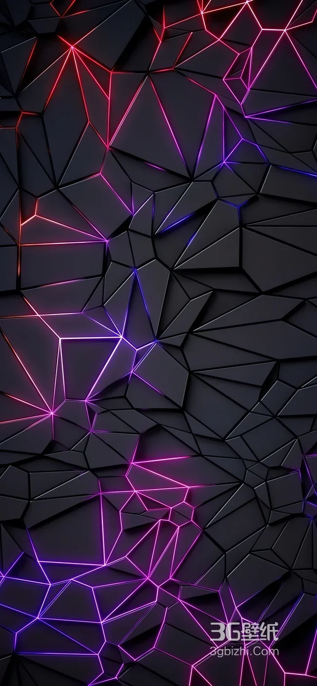 抽象几何霓虹科技光影艺术设计1