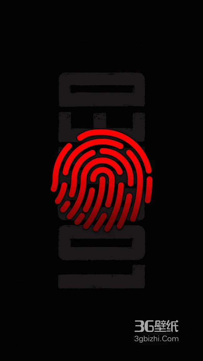 科技感红色指纹识别抽象动态壁纸1