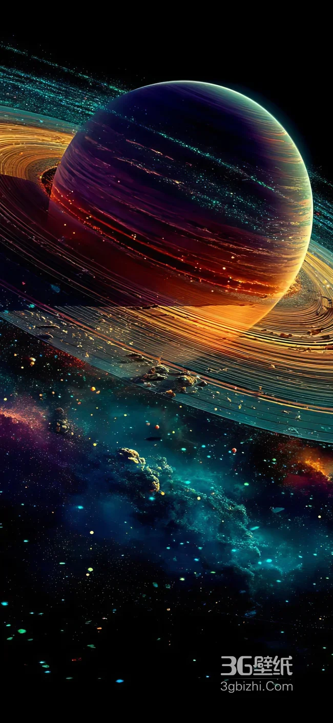 梦幻星际土星光环宇宙星空高清图1
