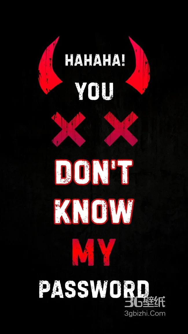 密码保护幽默恶魔角创意设计1