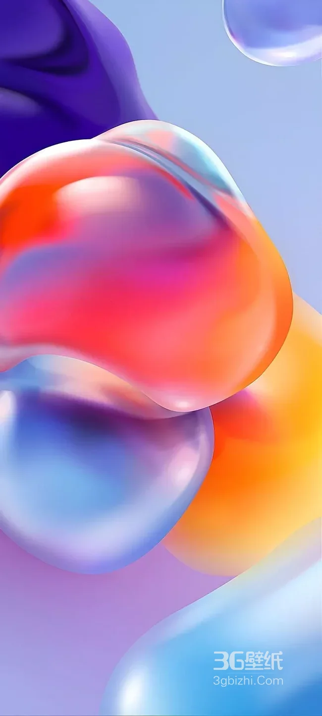 渐变流体彩泡艺术壁纸1