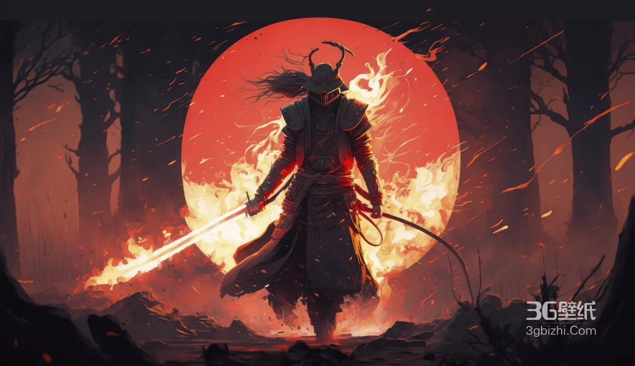 暗黑武士燃系森林红月场景1