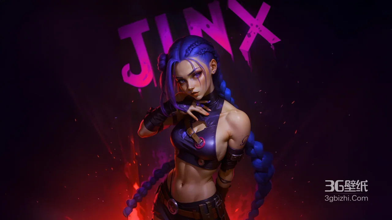英雄联盟Jinx战斗风插画1