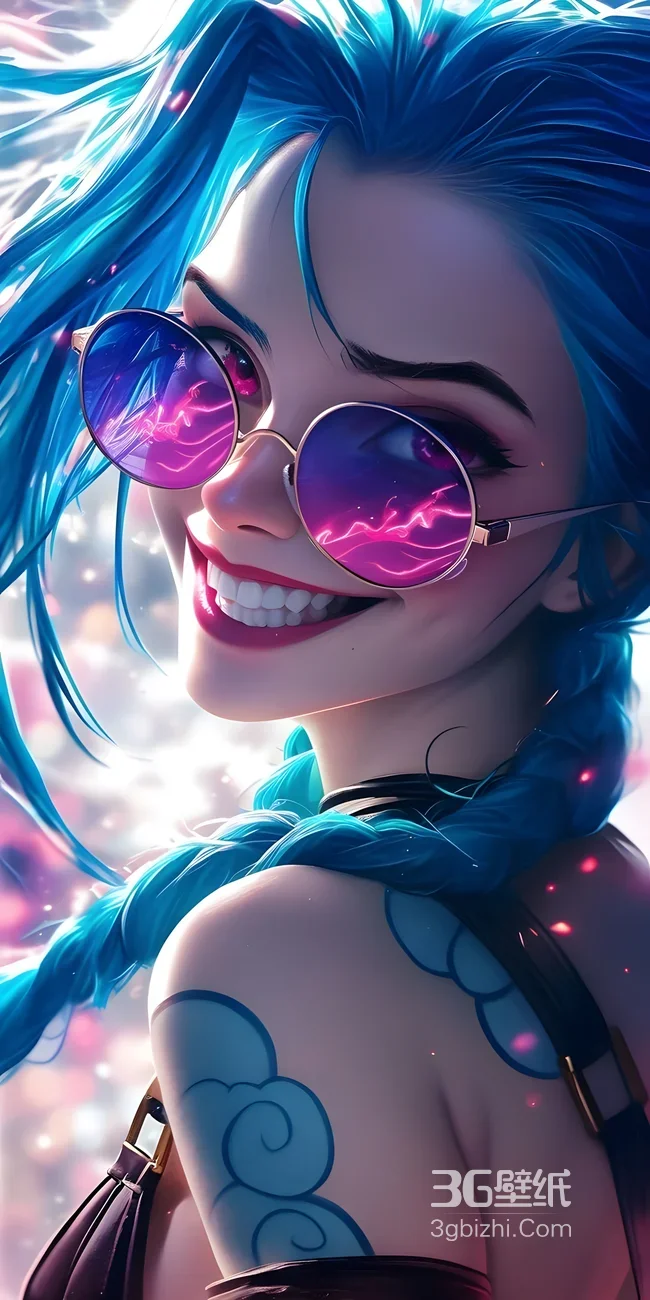 英雄联盟金克丝赛博朋克潮流插画1