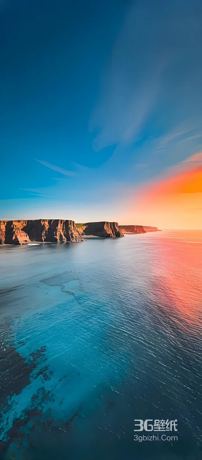 海边悬崖日落壮丽海景自然景观1