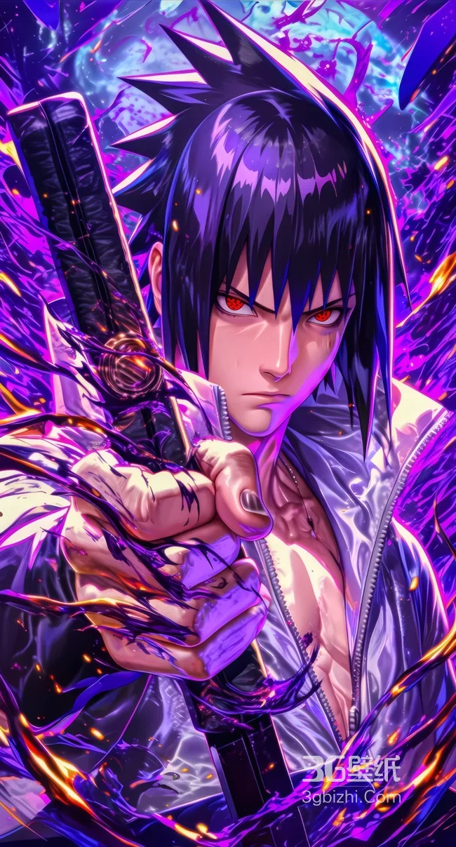 火影忍者宇智波佐助炫酷战斗特写1