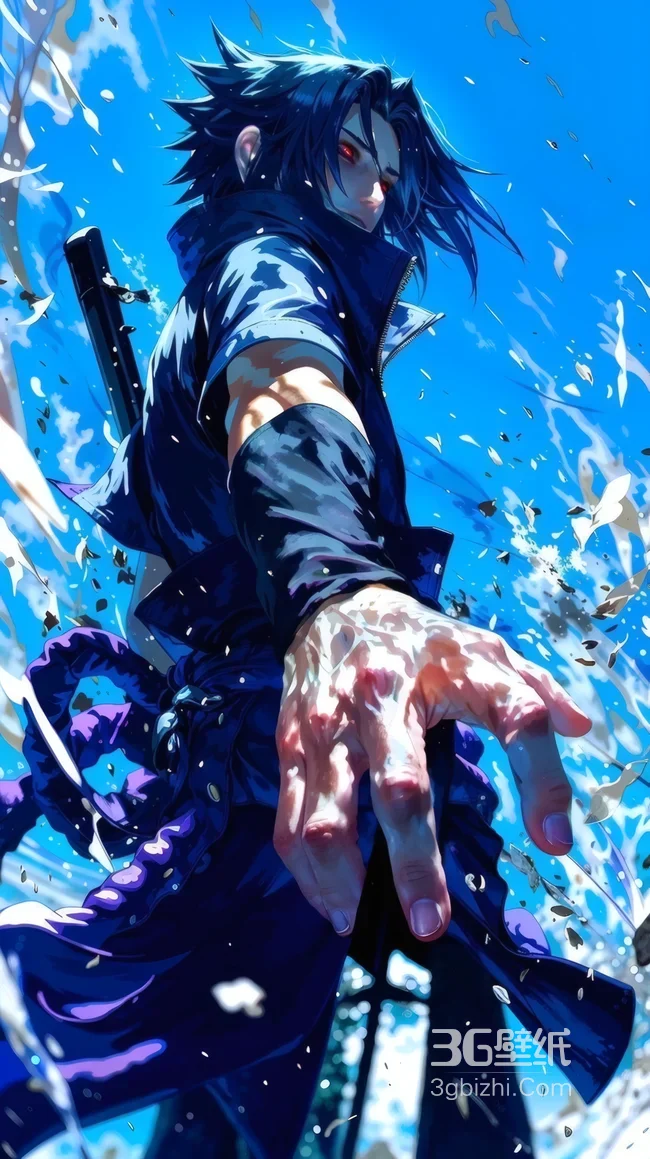 火影忍者宇智波佐助战斗风壁纸 咒印佐助酷炫壁纸1