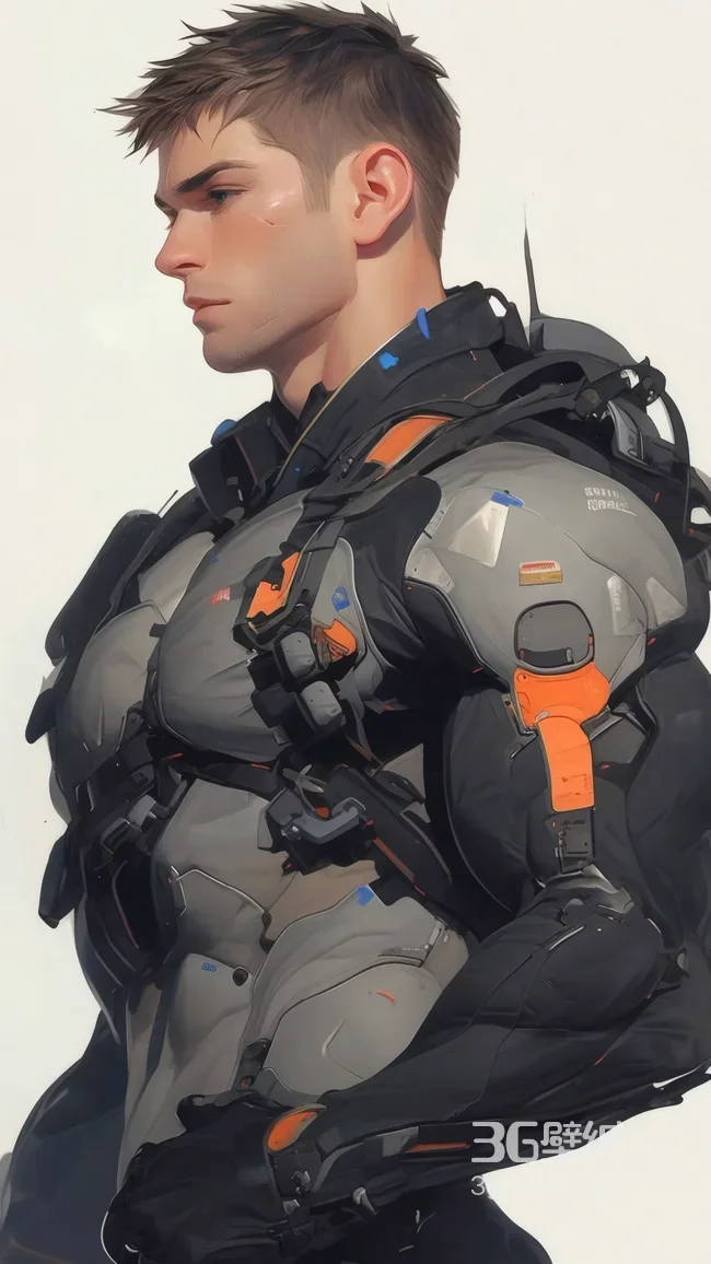 科幻机甲战士 未来装甲风帅气角色壁纸1