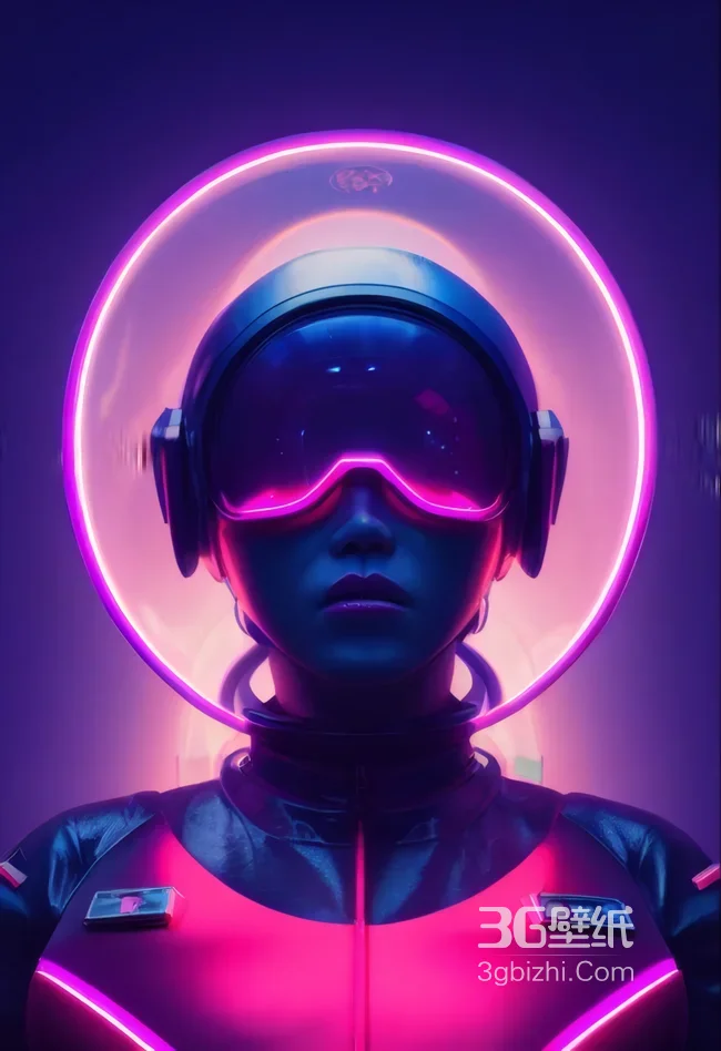 赛博朋克未来战士霓虹科幻壁纸 赛博朋克风1