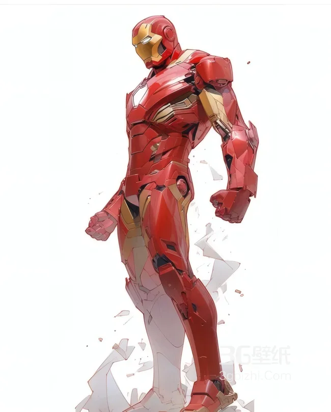 漫威钢铁侠红金机甲战甲壁纸 超级英雄科幻风壁纸1