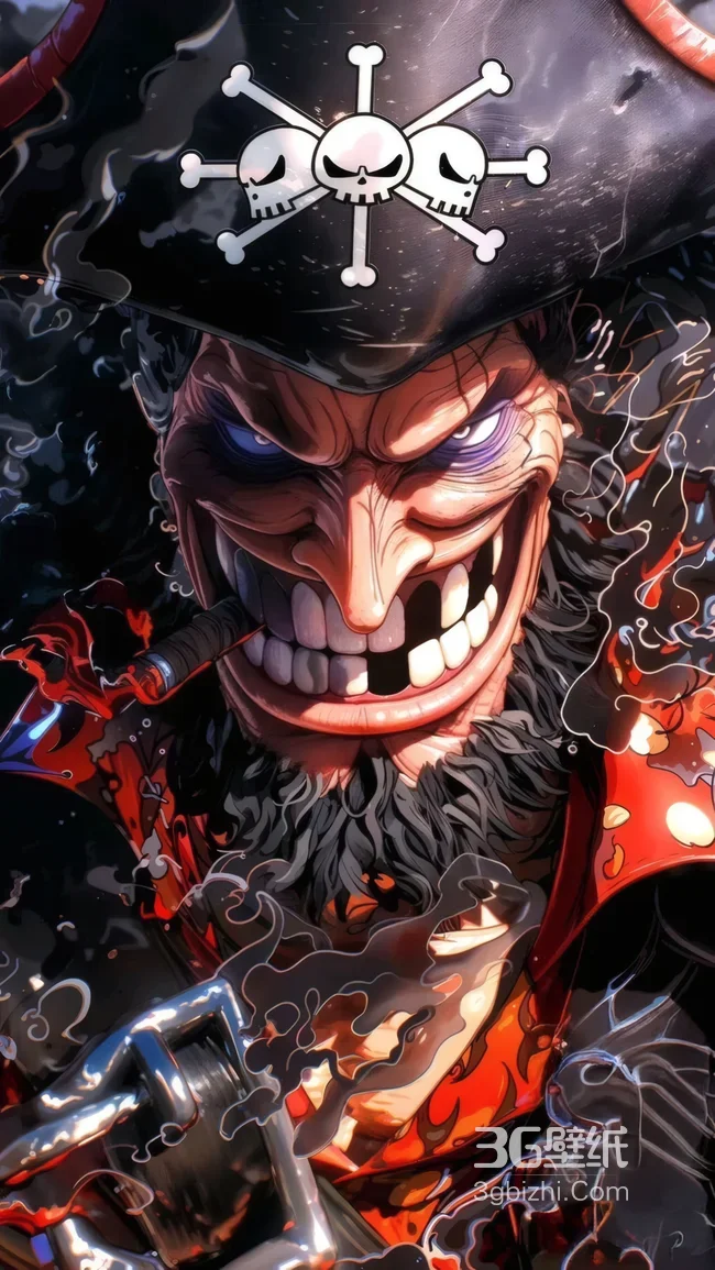 海贼王黑胡子马歇尔·D·蒂奇霸气特效壁纸1