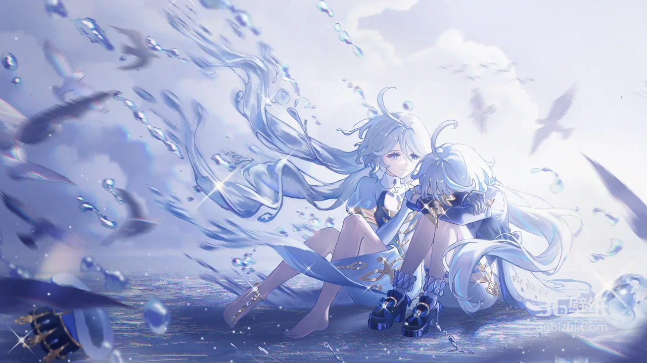 崩坏星穹铁道 流萤与同伴 水元素梦幻场景壁纸1