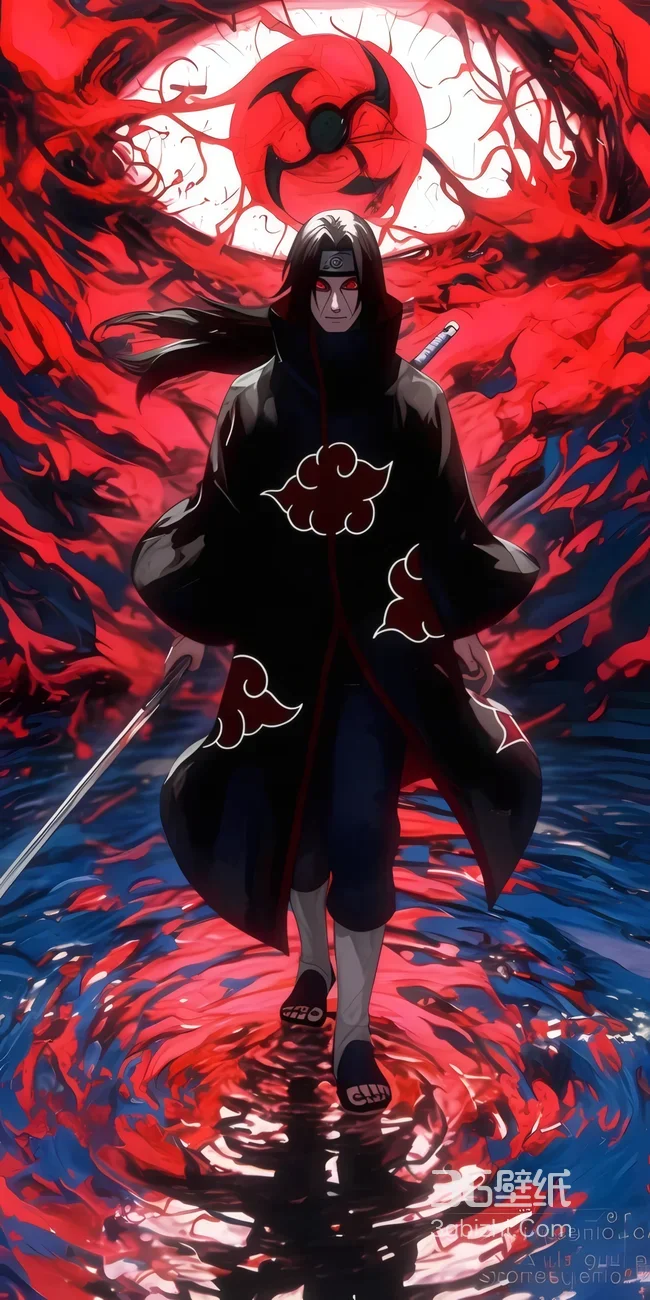 火影忍者宇智波鼬晓组织写轮眼酷炫壁纸1