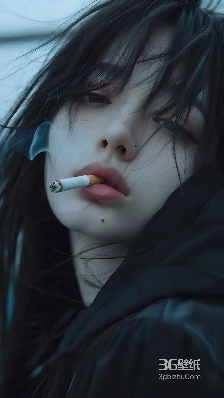 黑衣冷艳女子倚复古石楼栏杆 暗黑时尚写真，美女西装暴徒霸气套图3