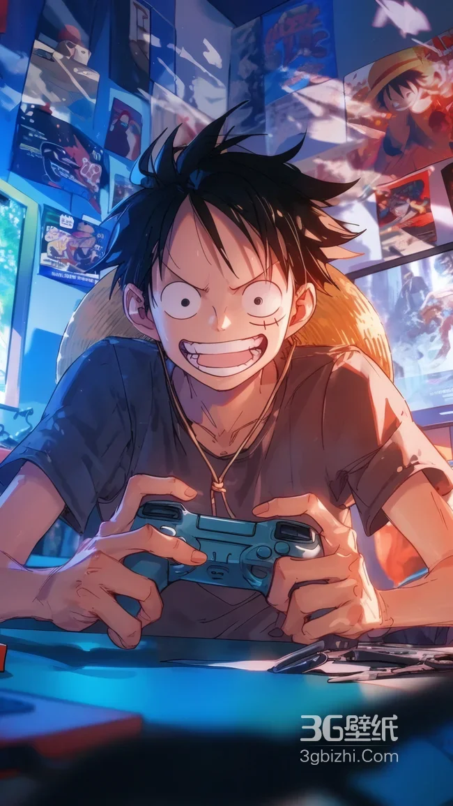 海贼王路飞玩游戏热血动漫壁纸 游戏场景壁纸1