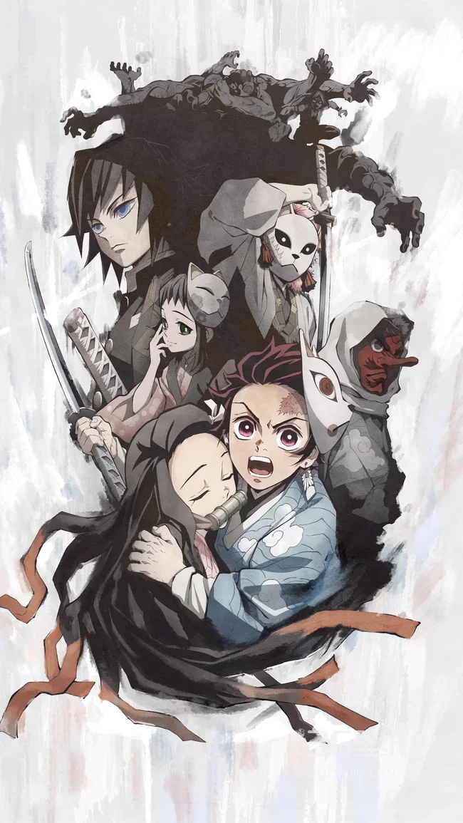 鬼灭之刃炭治郎祢豆子富冈义勇壁纸1