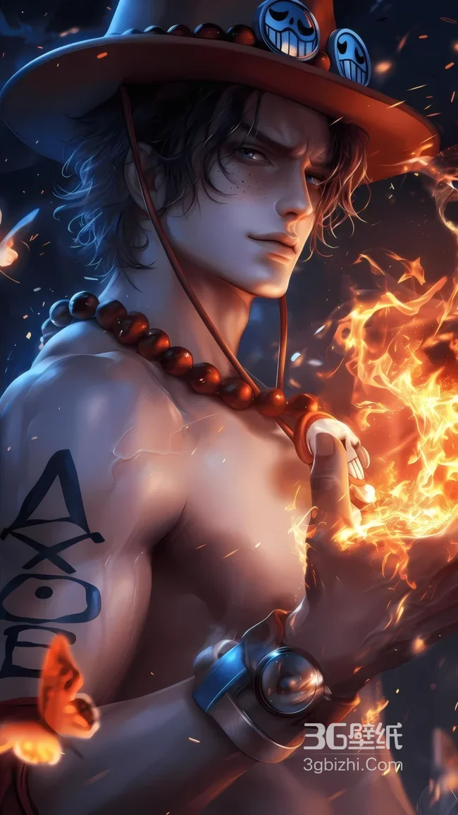 海贼王艾斯火焰热血壁纸 航海王艾斯壁纸1