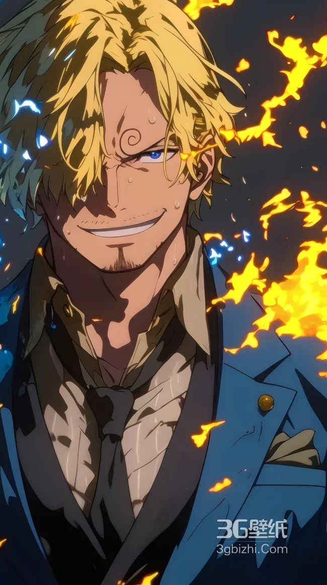 海贼王山治火焰电光帅气动漫壁纸 热血漫风1
