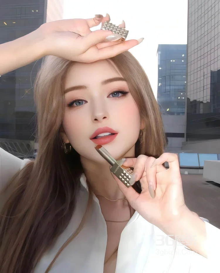 金发气质女生白衬衫时尚穿搭 精致配饰清新写真套图2