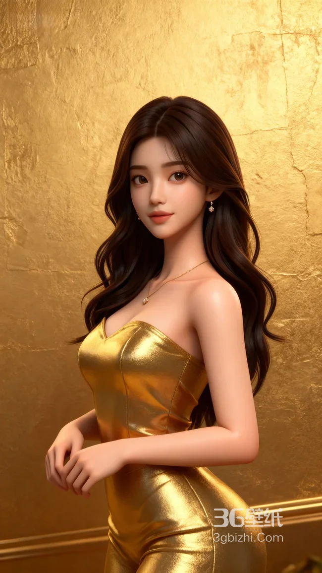 小小福利、金发美胸超性感短发美女插画1