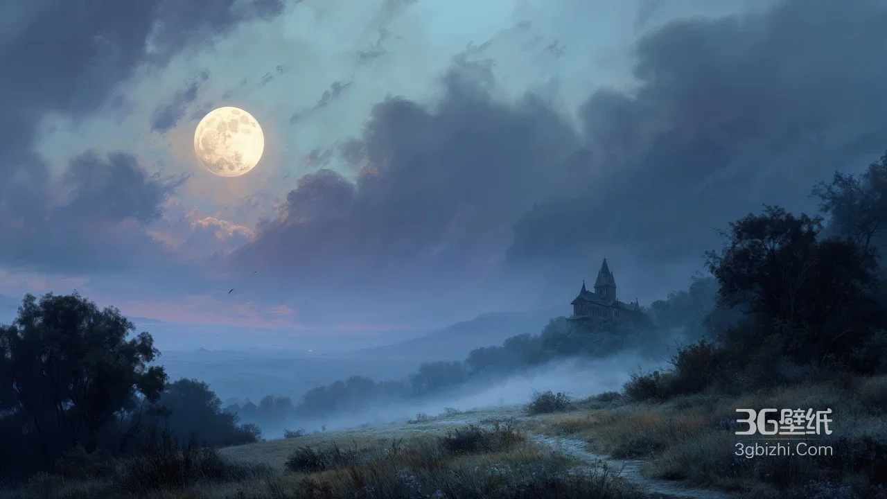 月夜雾霭古堡·暗黑神秘风 山野秘境氛围感拉满1