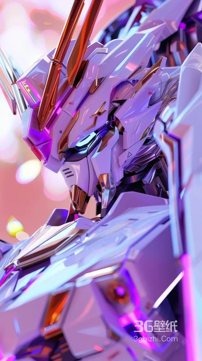 未来科幻机甲·紫白流光战甲 赛博风高清无水印1