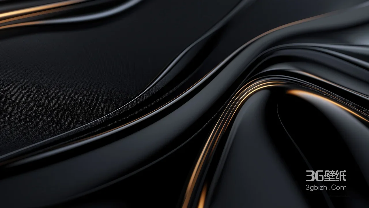 黑金流线曲面·暗黑奢华风 质感拉满高清无水印1