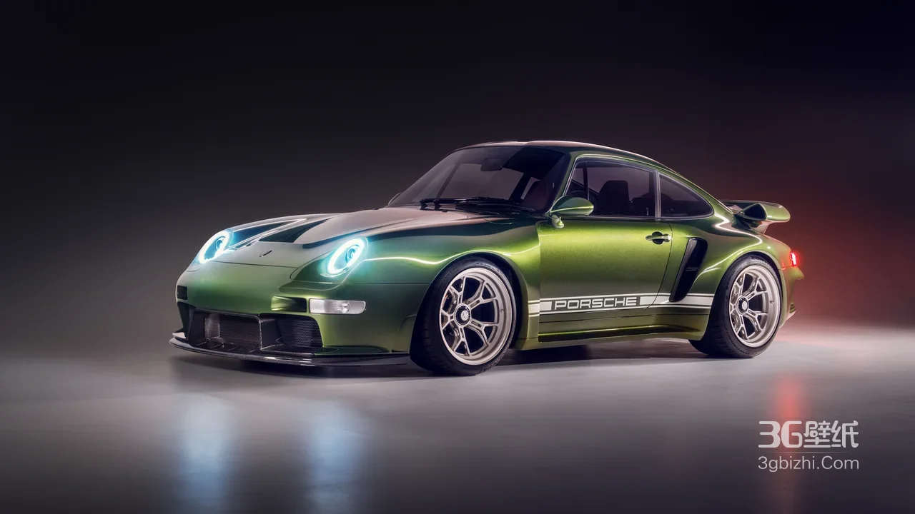 绿色保时捷复古跑车·炫酷机械风·高清无水印1