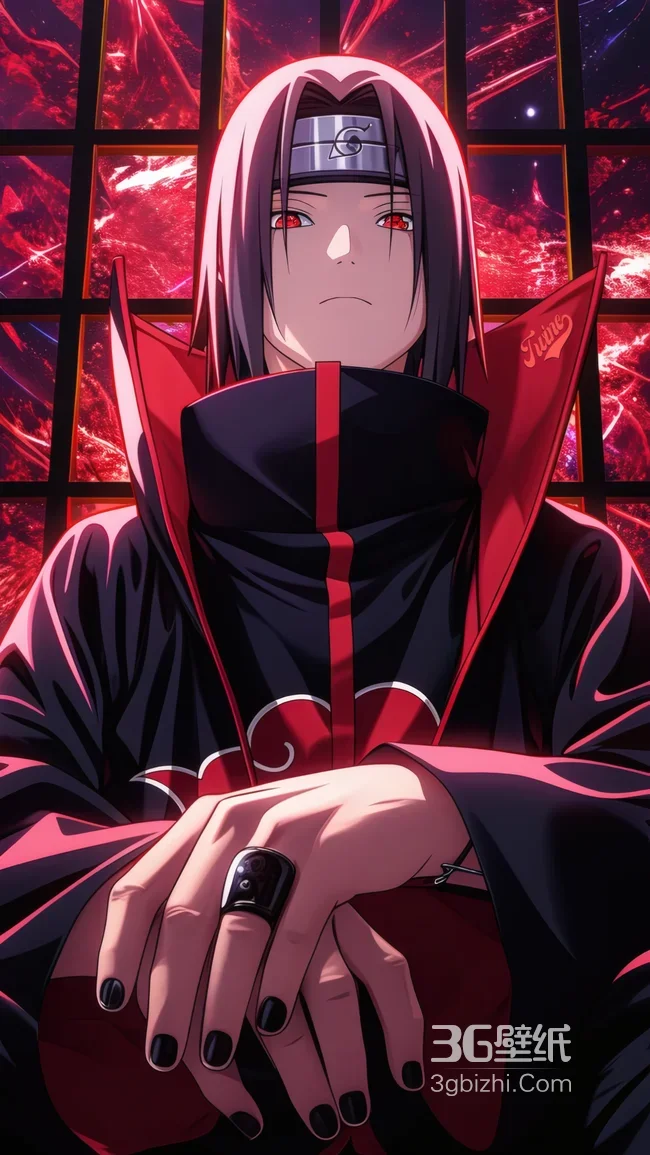 宇智波鼬·写轮眼 火影忍者暗黑炫酷风 晓组织装束 高清无水印1