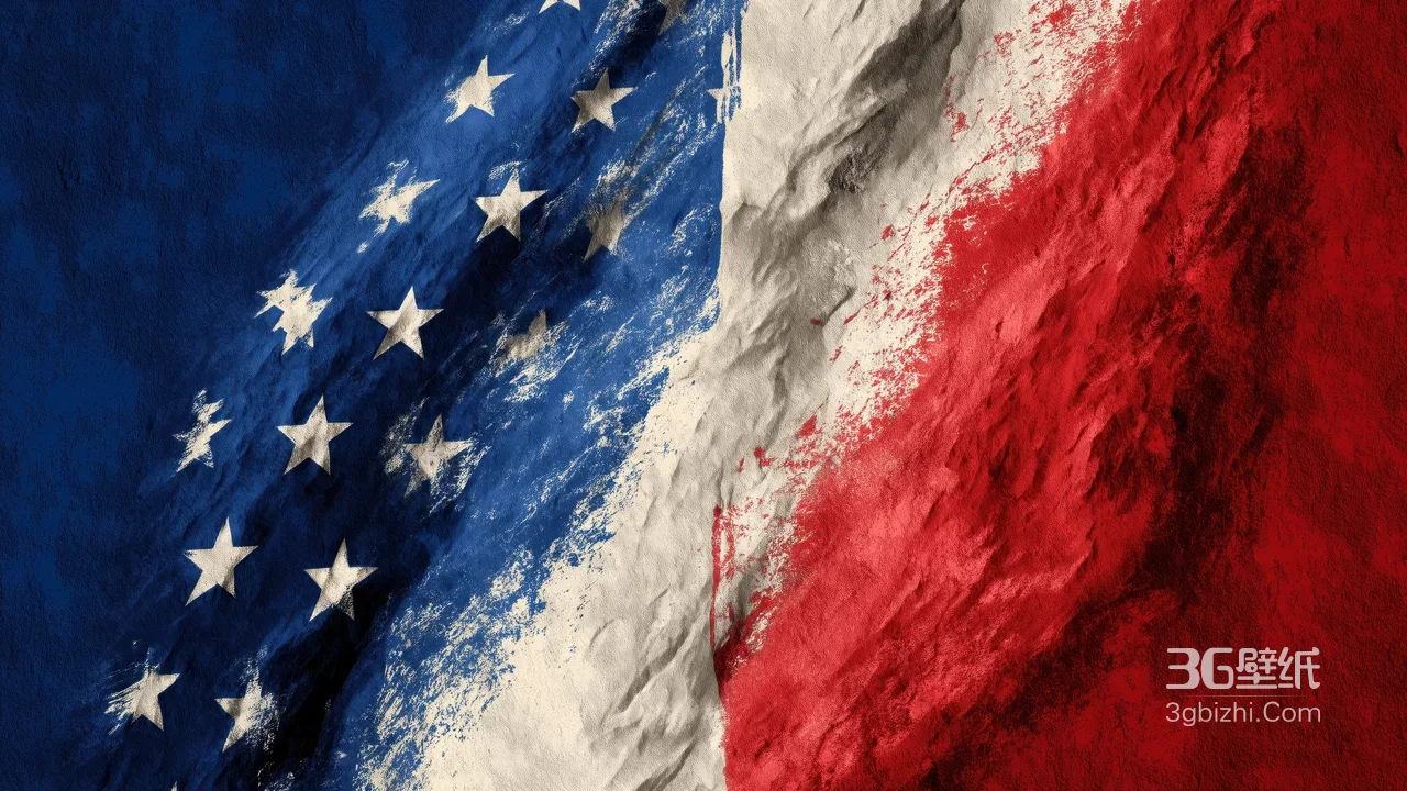 美国国旗·复古做旧笔触 美式怀旧风高清无水印1