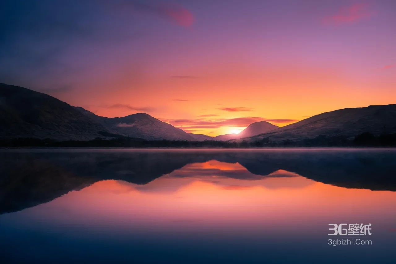 山湖日落倒影·唯美黄昏风景 氛围感拉满1
