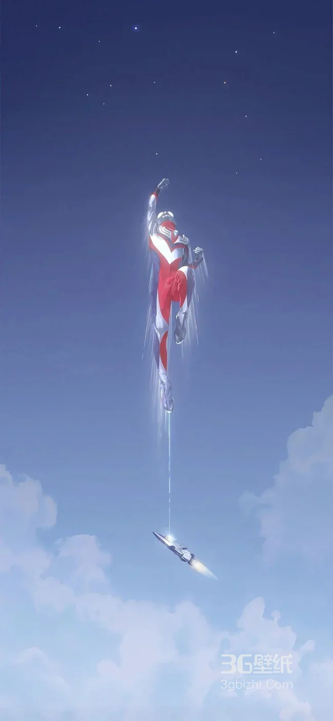 迪迦奥特曼·光迹升空 唯美动漫风 宽屏车机壁纸高清无水印1